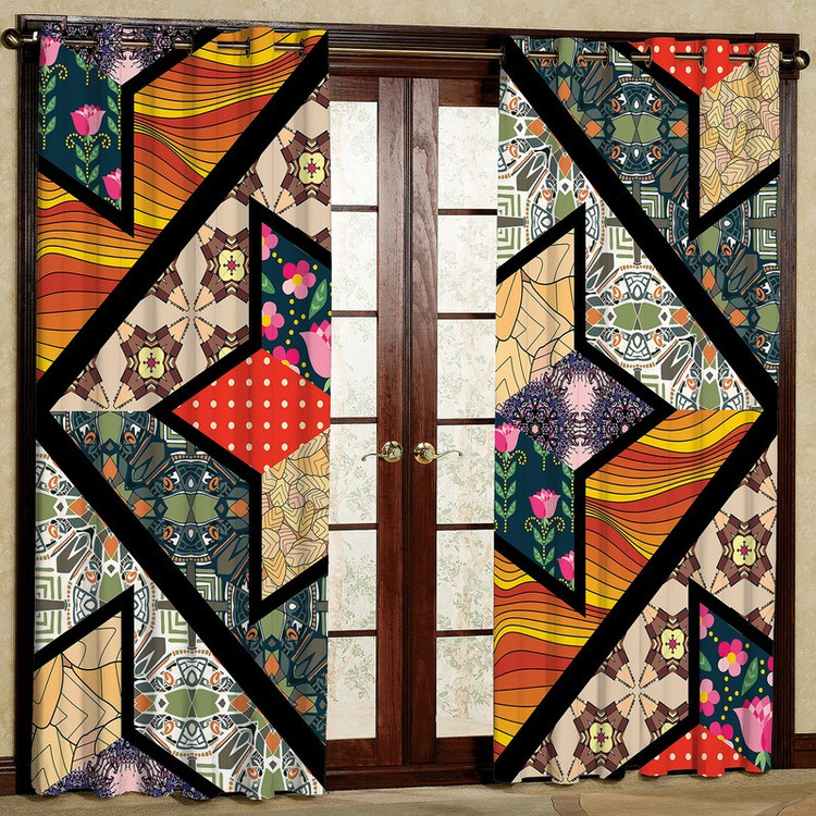 پرده مدل ستاره مخمل پانچی کد 2611 سایز 200x140 سانتی متر