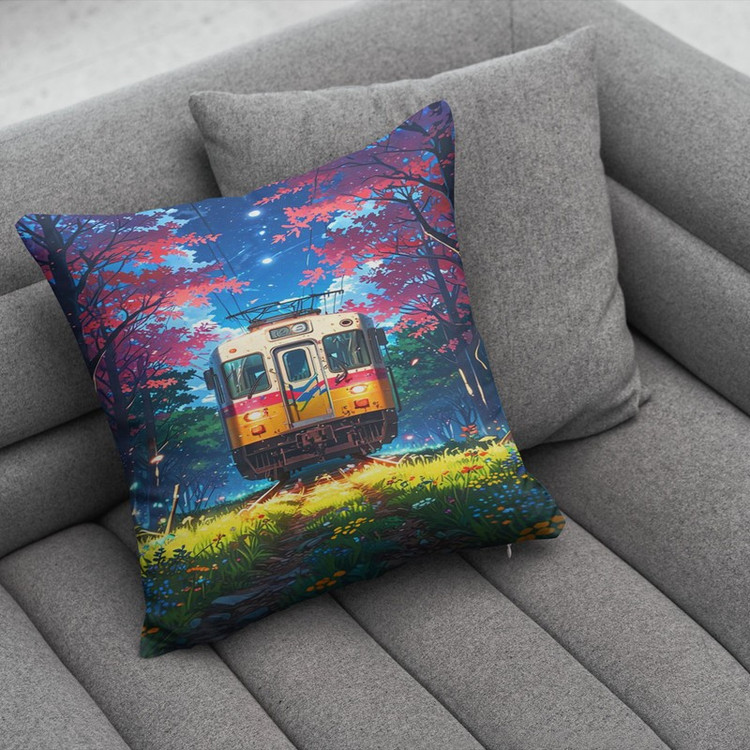 کوسن پاد آفرین مدل فانتزی طرح طبیعت قطار کد p1052