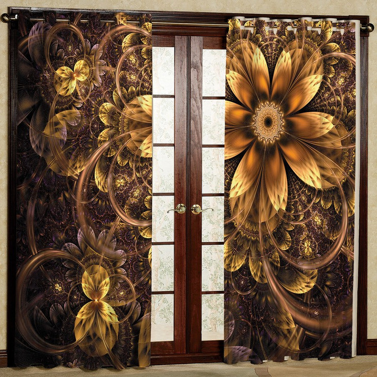 پرده مدل گل دار مخمل پانچی کد 1391 سایز 140x280 سانتی متر