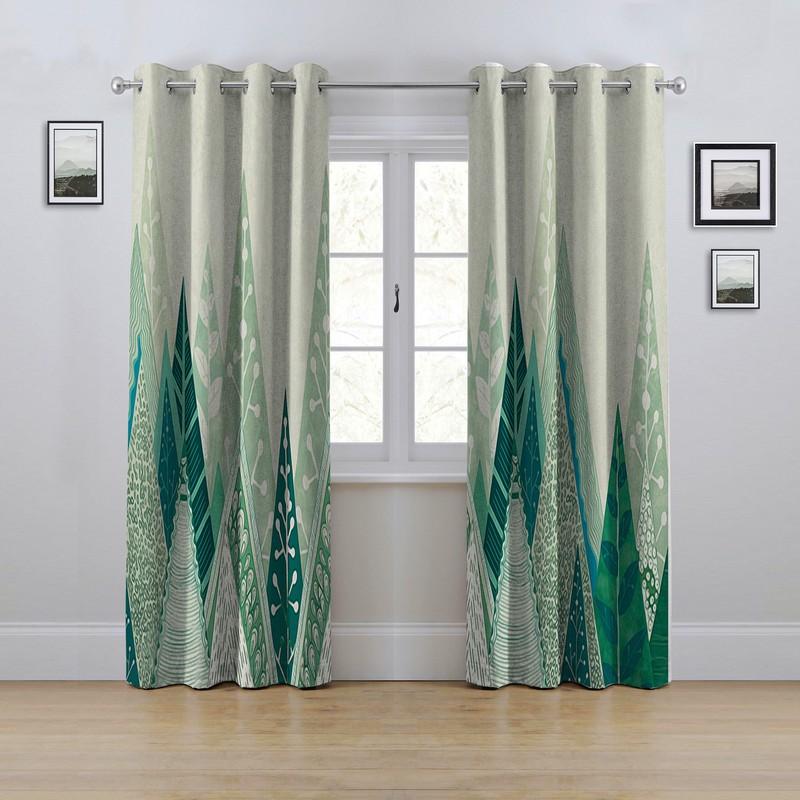 پرده مدل پانچی طرح درخت سایز 280x145 سانتی متر