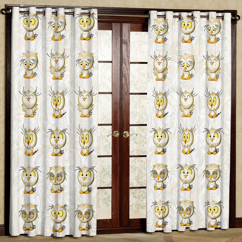 پرده مدل جغد مخمل پانچی کد 2561 سایز 200x140 سانتی متر