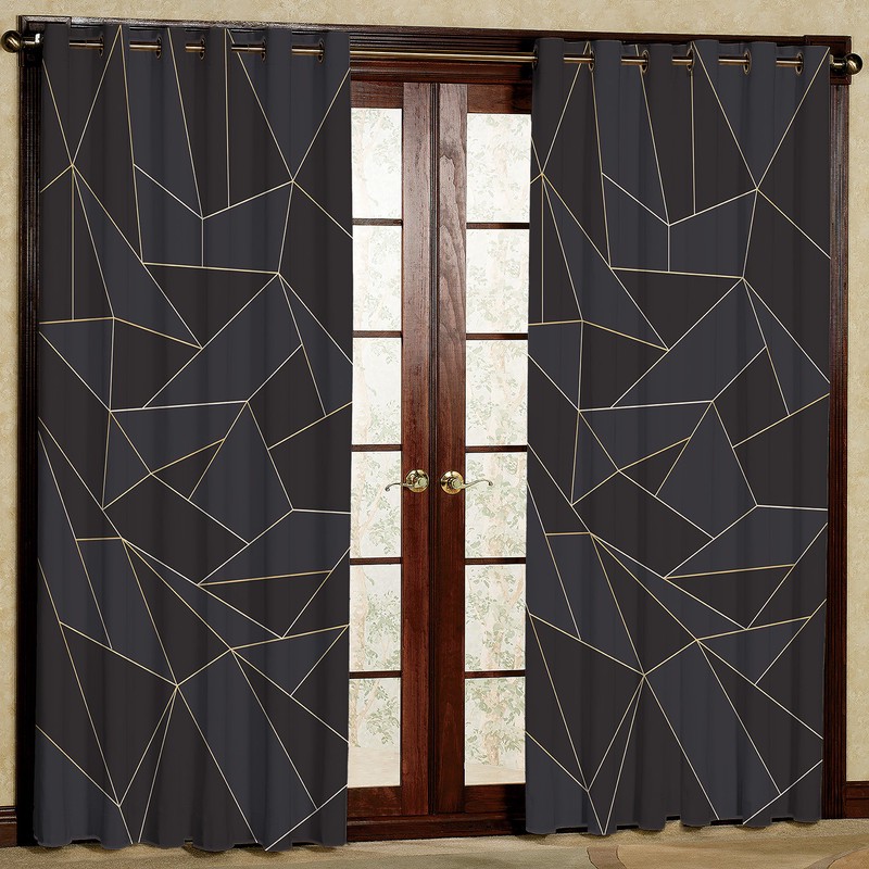 پرده مدل هندسه مخمل پانچی کد 1292 سایز 200x140 سانتی متر