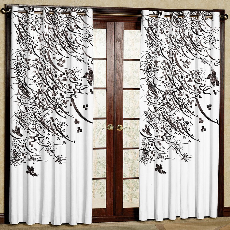 پرده مدل مخمل پانچی کد 1150T2 سایز 200x140 سانتی متر