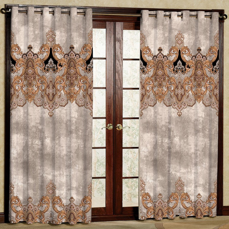 پرده مدل چاپی طرح دار هازان پانچی کد 4640 سایز 140x200 سانتی متر
