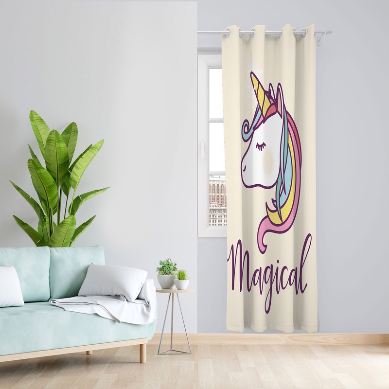 پرده مدل هازان پانچی کد 2285 سایز 140x200 سانتی متر