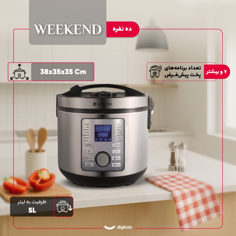پلوپز 10 نفره ویکند مدل WKMC 120