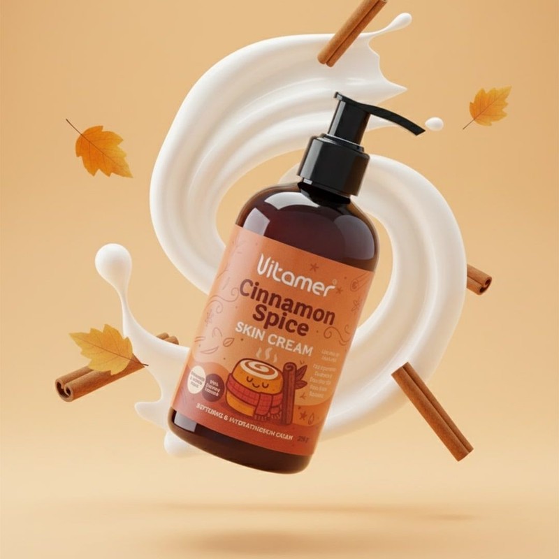 کرم مرطوبکننده و آبرسان بدن ویتامر مدل Cinnamon Spice مناسب برای انواع پوست حجم 250 میلیلیتر