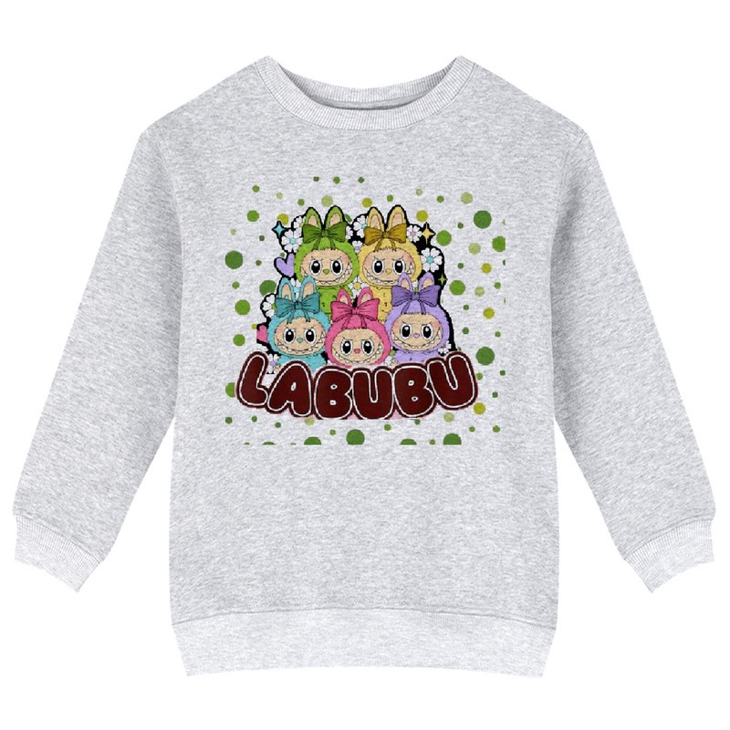 سویشرت دخترانه مدل X28 طرح LABUBU